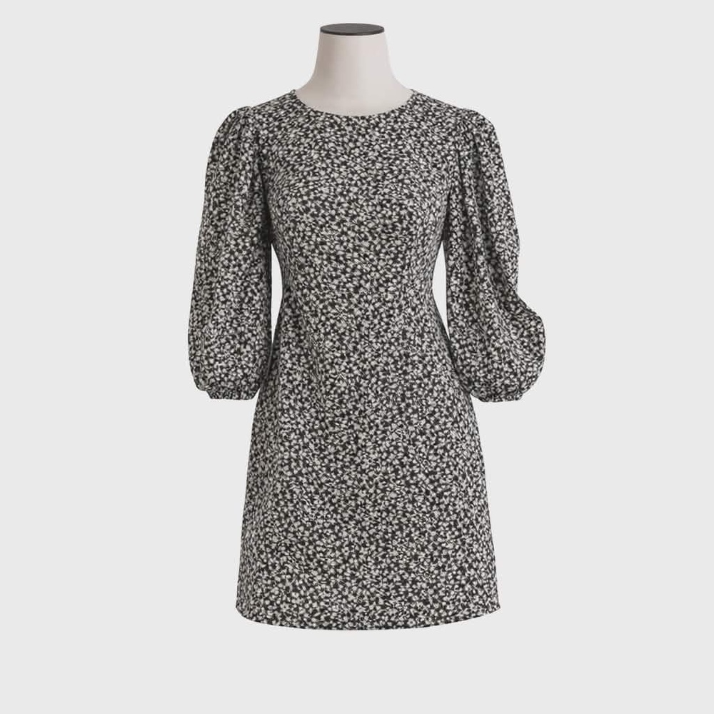 NWT Sz 8. Free People “Making Plans” Mini Dress - Black Motif Floral